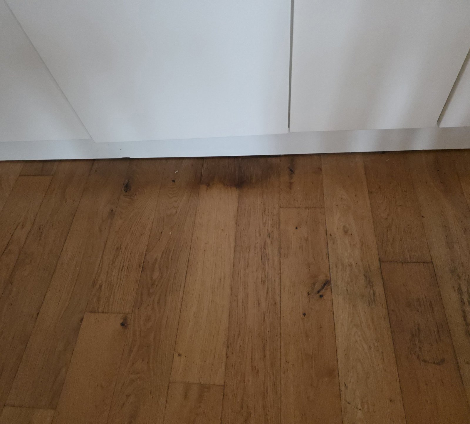 Blackened Floor Repair — before restoration